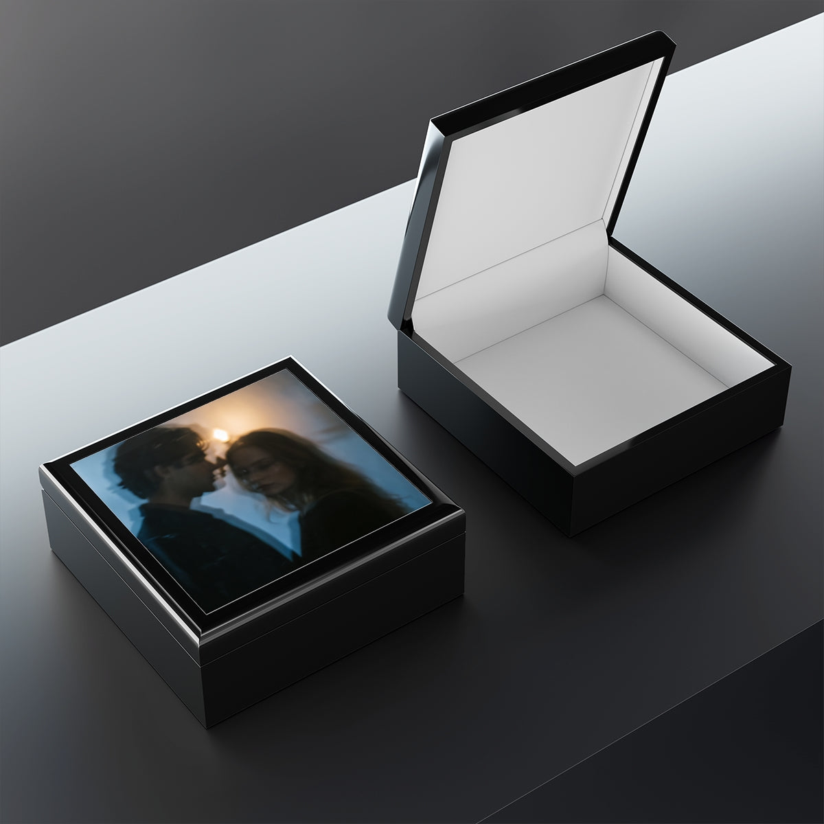 Midnight Reflections Jewelry Box - Moody Keepsake Case |...