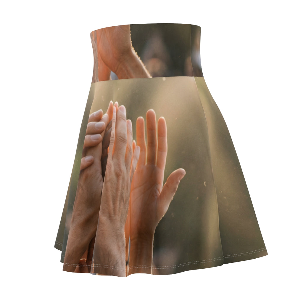 Women's Skater Skirt - Golden Rays of Unity Wall Art |...
