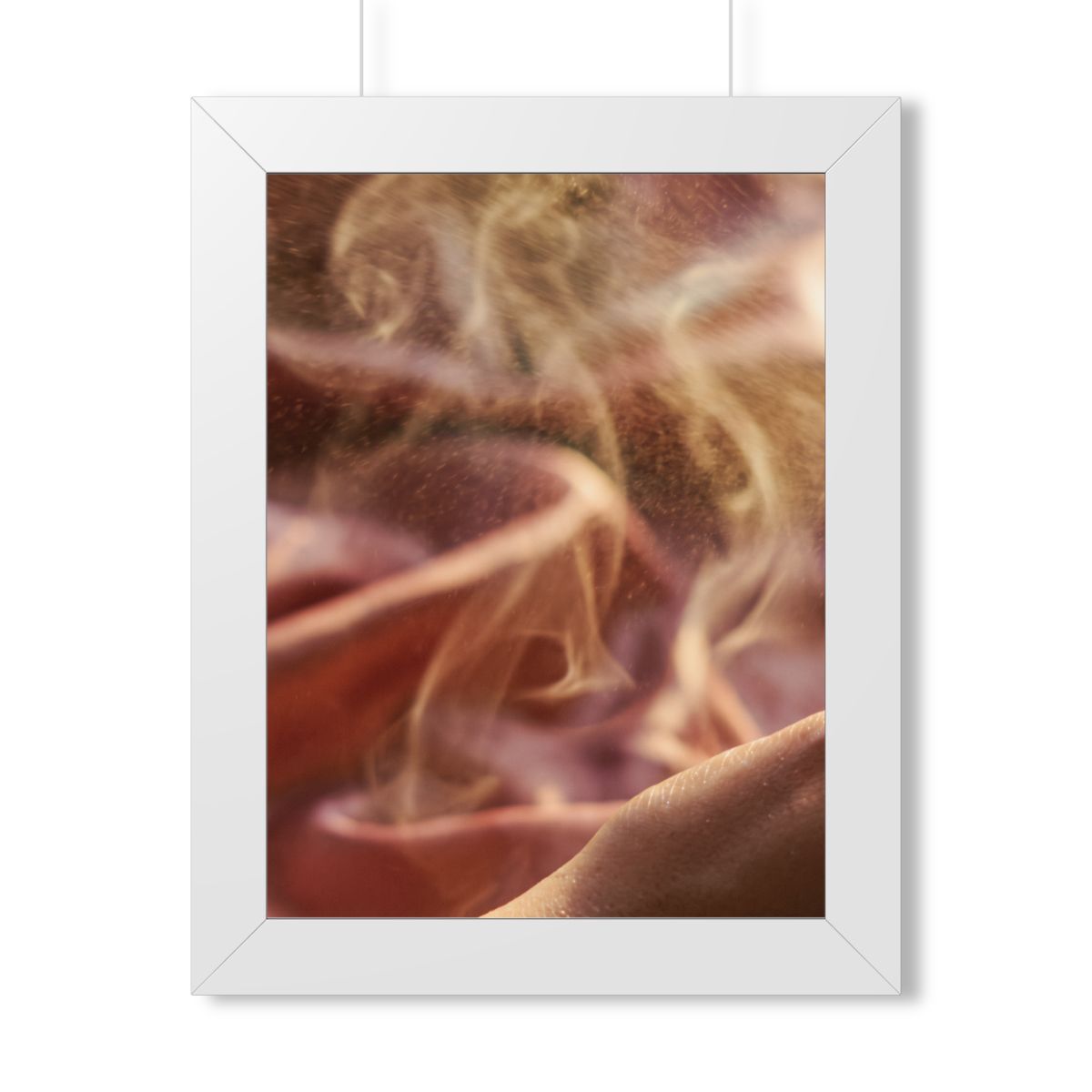 Framed Vertical Poster - Golden Mist Perfume Ritual Art —......