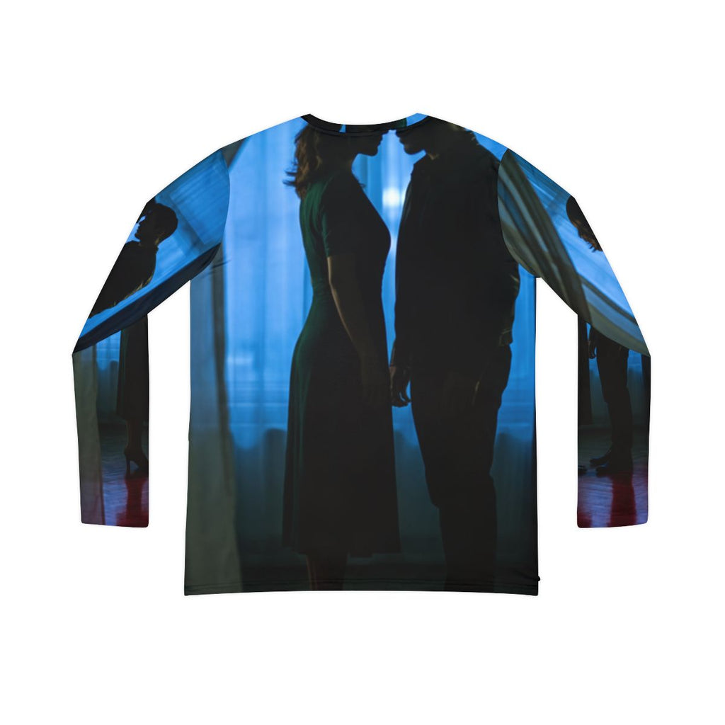 Women's Long Sleeve V-Neck Shirt Romantic Art