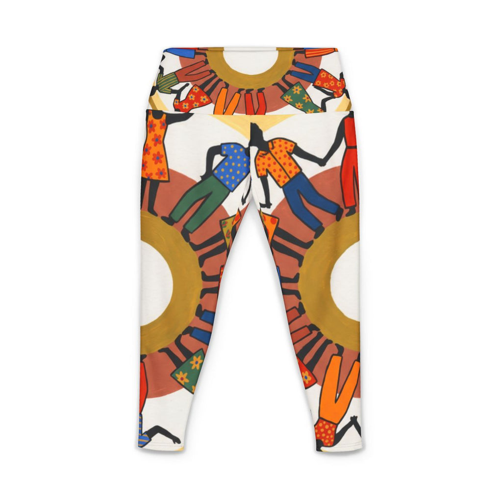 Women's Yoga Pants - Unity Mandala Folk Art | Echovira...