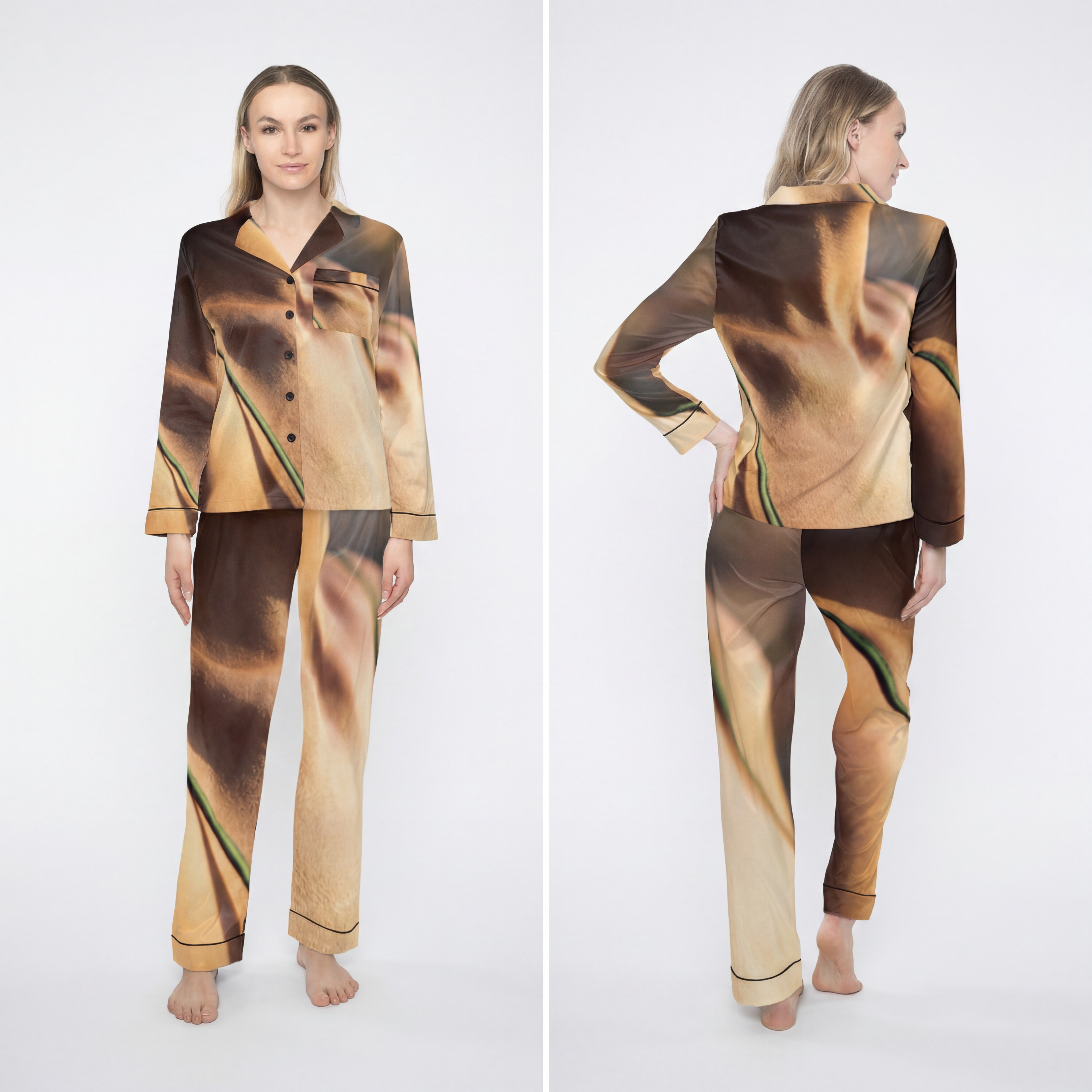 Women's Satin Pajamas - Cinematic Slumber