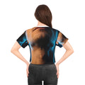 Crop Tee - Neon Horizon Portrait | Echovira Gallery