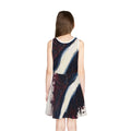 Girls' Sleeveless Sundress Navy Burgundy Art
