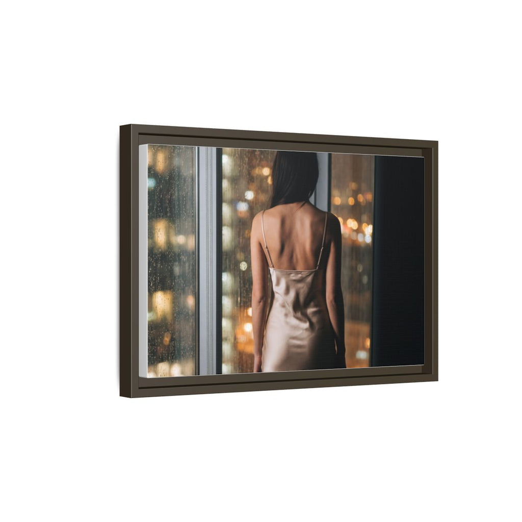 Framed Canvas - Midnight Rain Masterpiece — Espresso / 1.25"