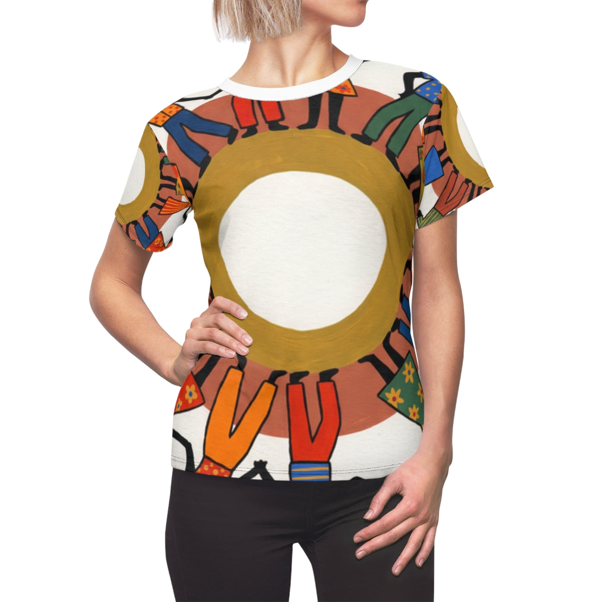 Women's Cut & Sew Tee - Unity Mandala Folk Art | Echovira...