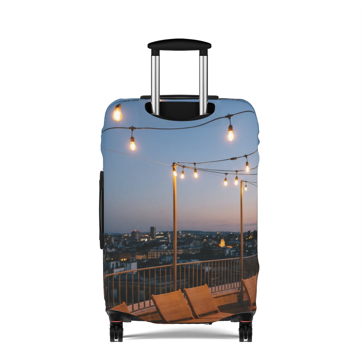 Luggage Cover - Twilight Rooftop Terrace Canvas Art |...