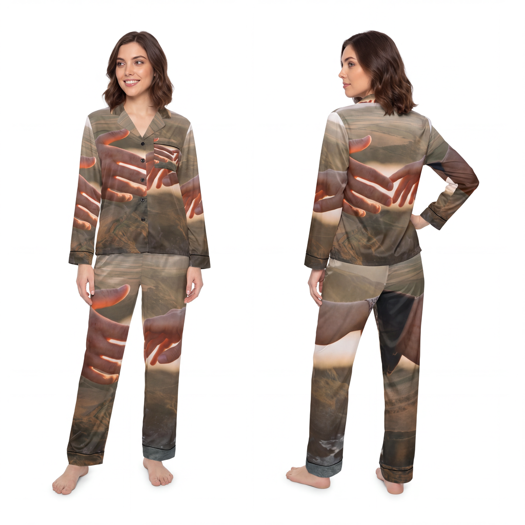 Women's Satin Pajamas - The Infinite Touch | Ethereal... |...