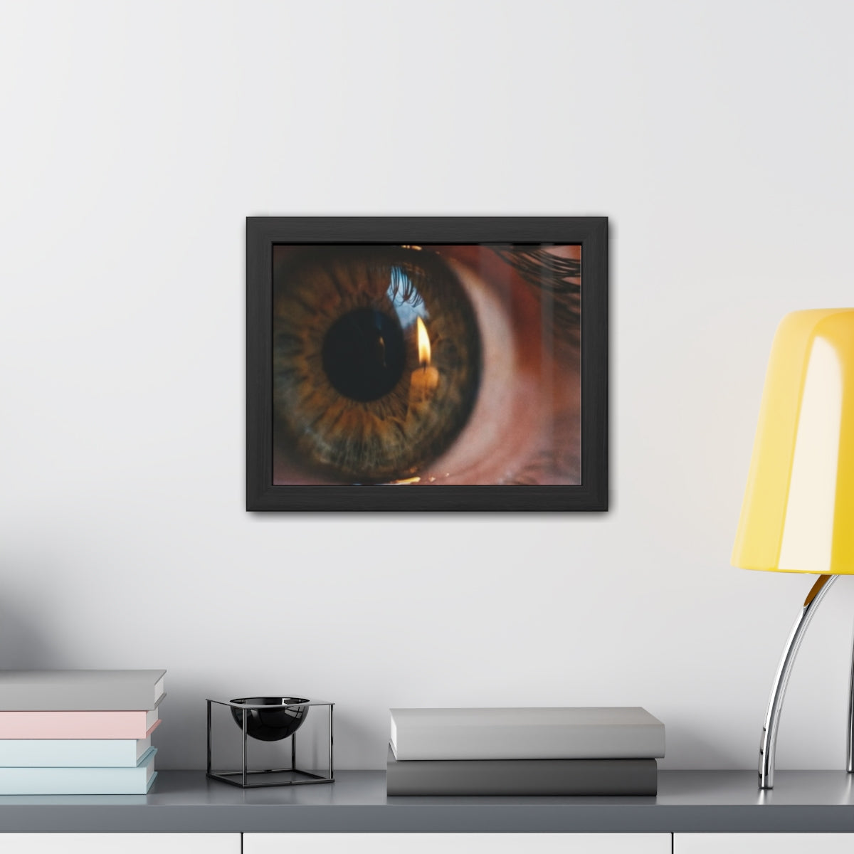 Framed Posters - Amber Iris Reflection Fine Art Print —... |...