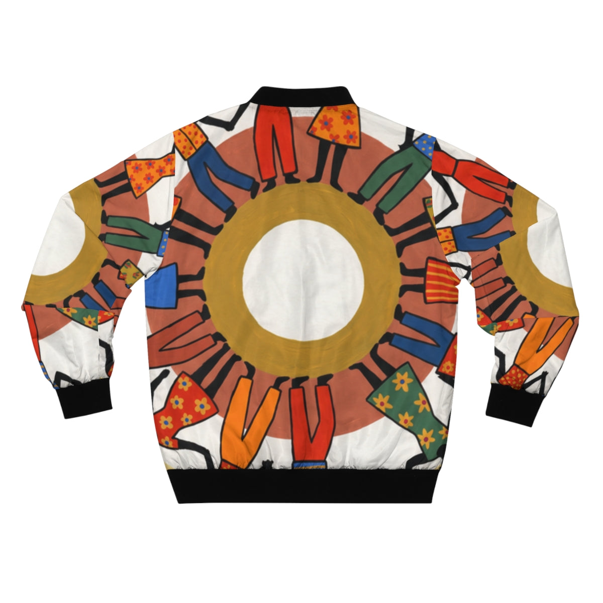 Men's Bomber Jacket - Unity Mandala Folk Art | Echovira...