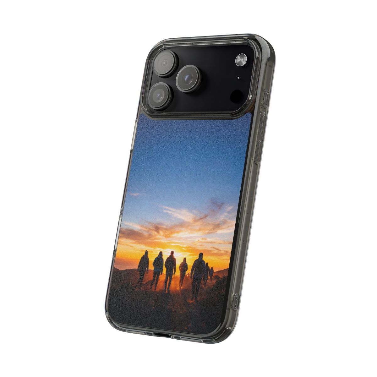 Clear Impact-Resistant Cases - Clear Phone Case - Sunset...