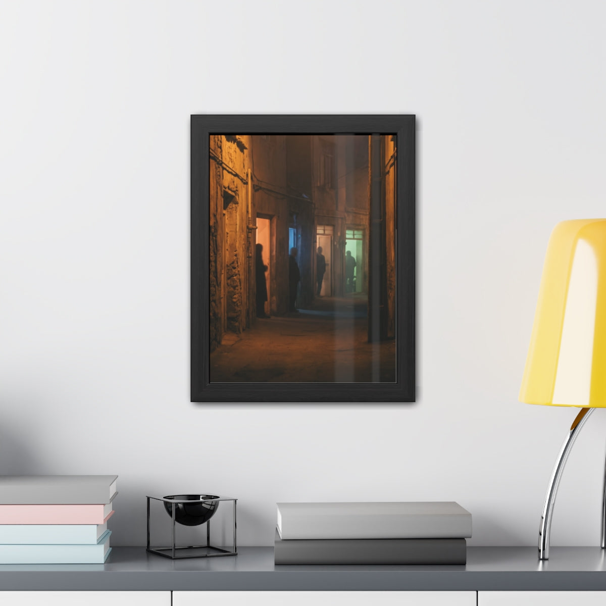Framed Posters - Shadowed Alleyway Mystery Art Print —... |...