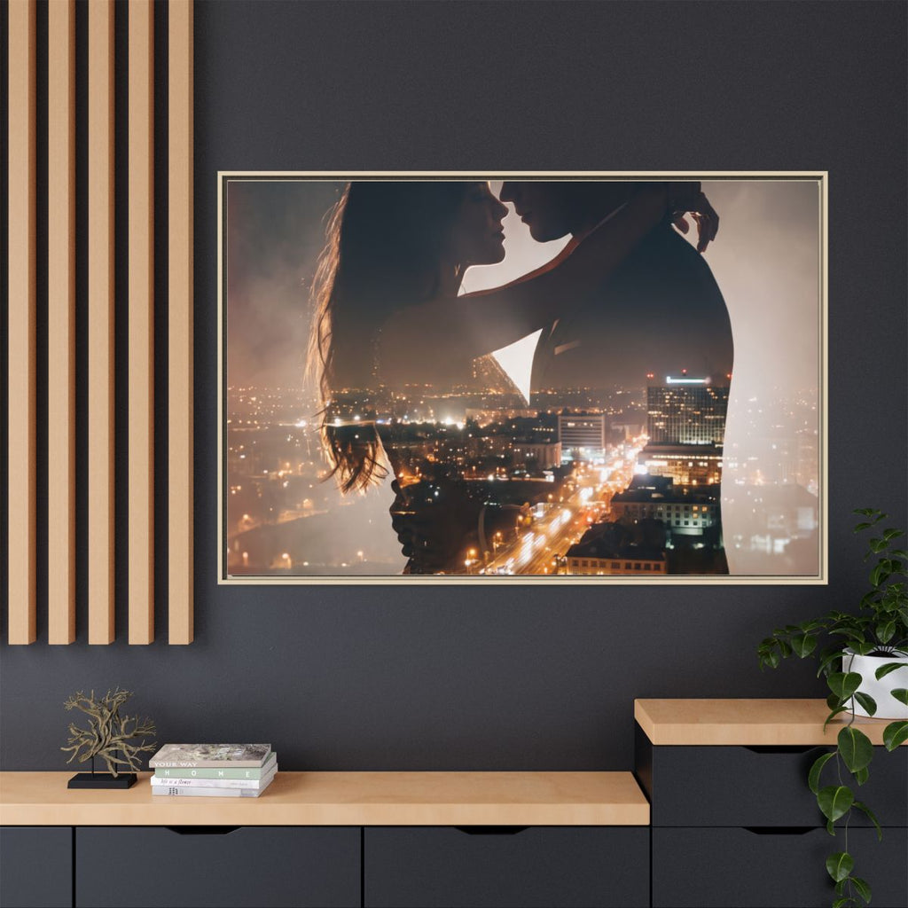 Framed Matte Canvas - Metropolitan Lovers Glow (10×8, 12×9...