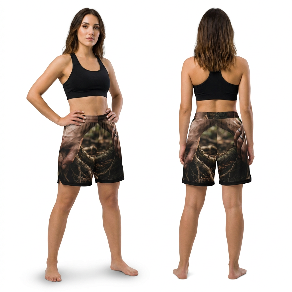Women's Rib Shorts - Forest Rooted Art