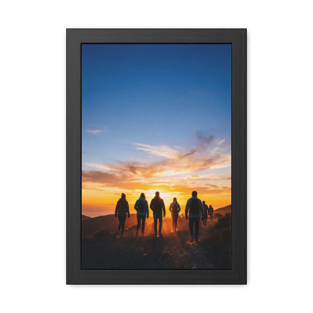Framed Poster - Sunset Silhouette — Portrait