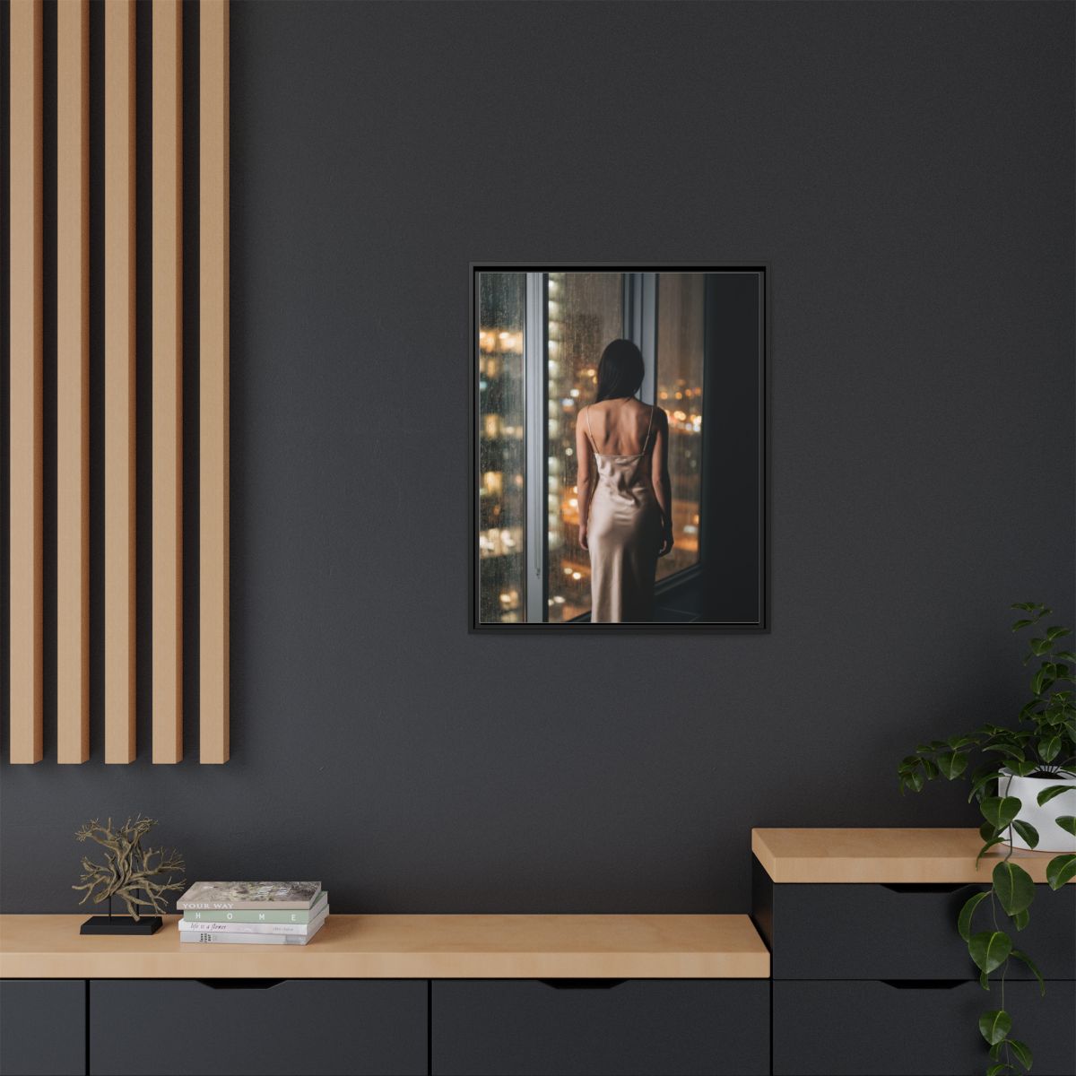 Framed Matte Canvas - Cinematic Nights — Black / 1.25"