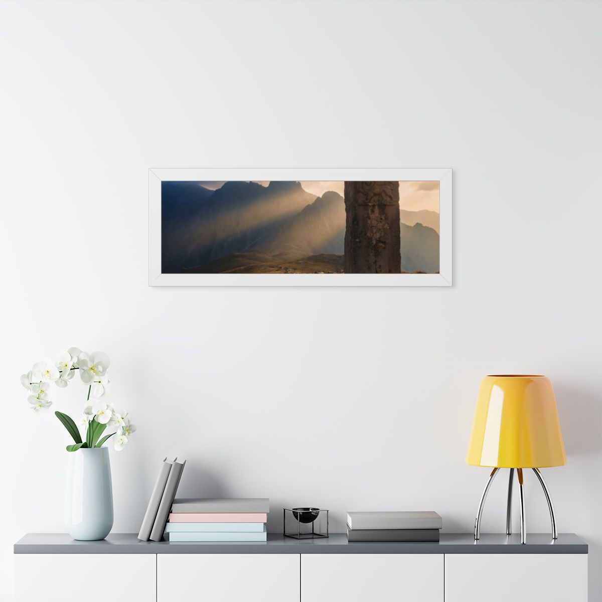 Framed Horizontal Poster - Mystic Monolith Ancient Persian...