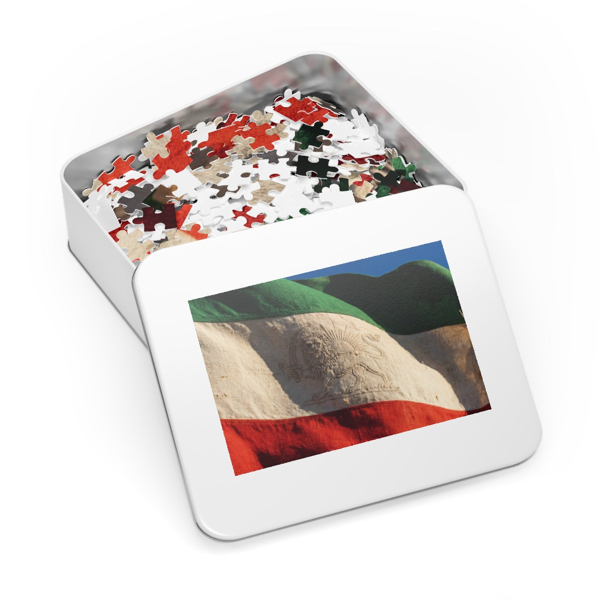 Jigsaw Puzzle with Tin - Flag