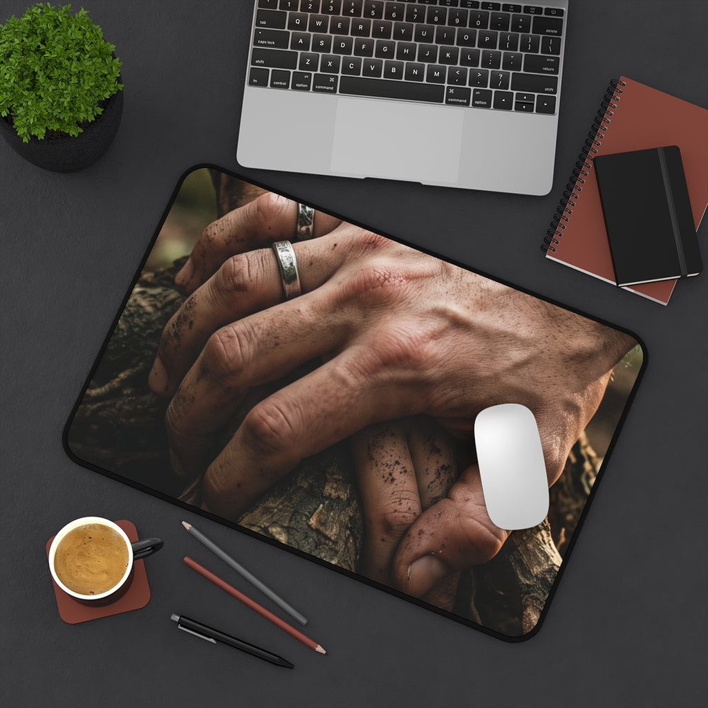 Forest Roots Desk Mat with Earth Art