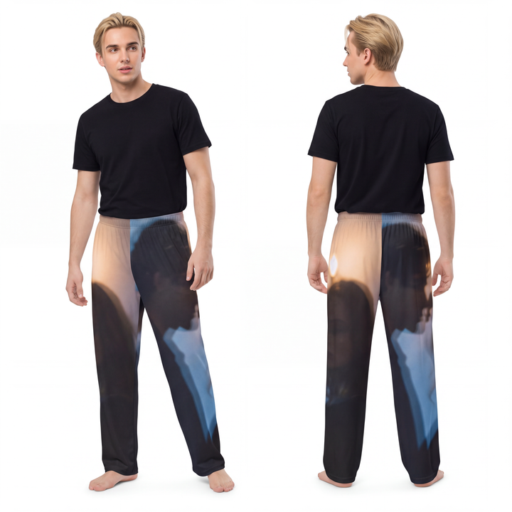 Men's Pajama Pants - Midnight Shadow PJ Pants - Moody Loungewear Style