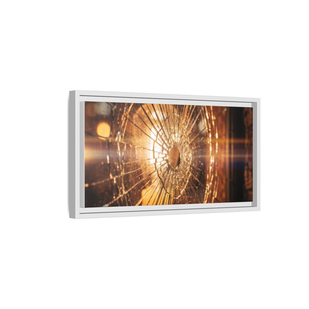 Framed Matte Canvas - Shattered Glass
