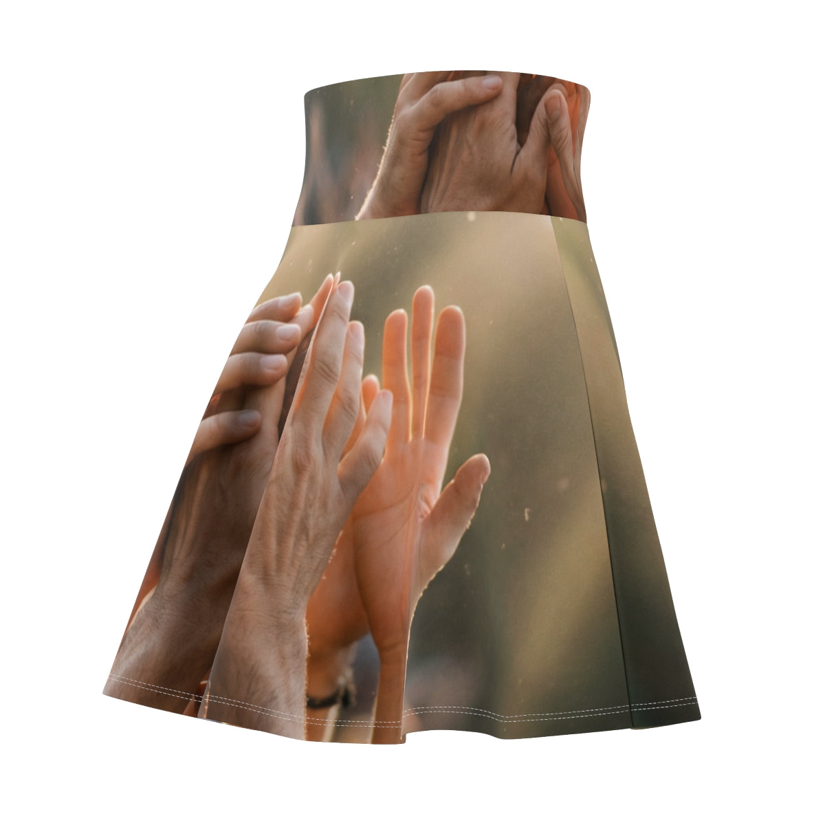 Women's Skater Skirt - Golden Rays of Unity Wall Art |...