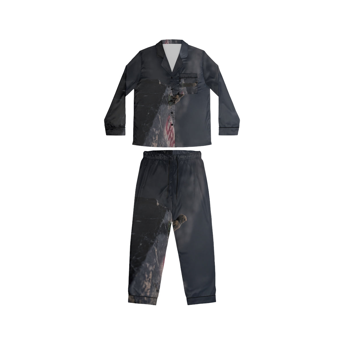 Women's Satin Pajamas with Solitary Watchman