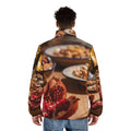 Men's Puffer Jacket - Amber Harvest Feast | Echovira Gallery