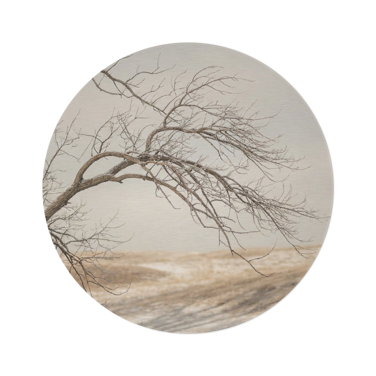 Round Rug - Quiet Winter Horizon