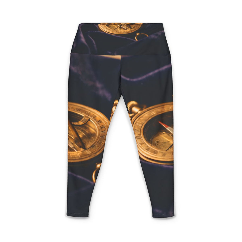Women's Yoga Pants with Vintage Brass Sundial