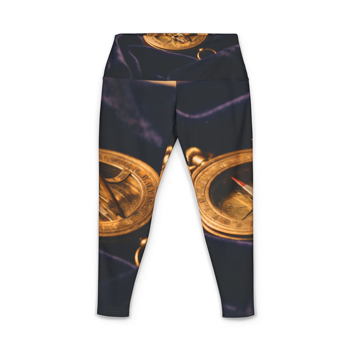 Women's Yoga Pants with Vintage Brass Sundial