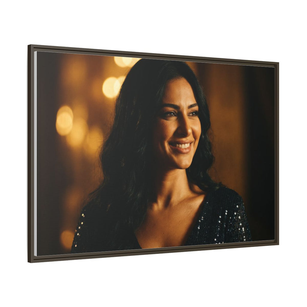 Framed Canvas Art - Golden Glamour — Espresso / 1.25"