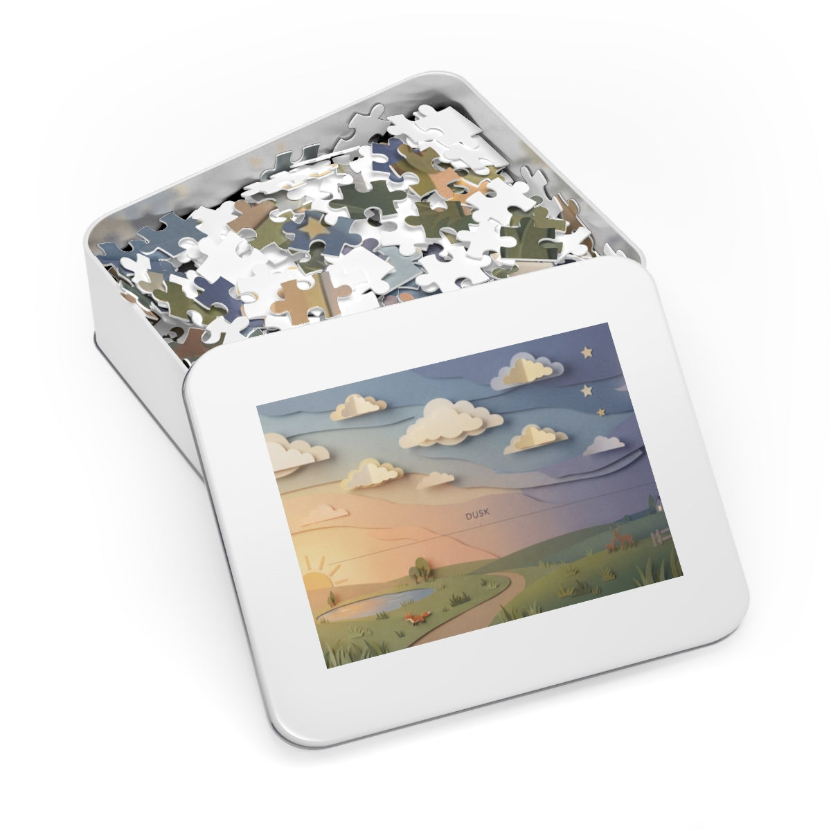 Jigsaw Puzzle with Tin - Twilight Horizon Calm (30, 110... |...