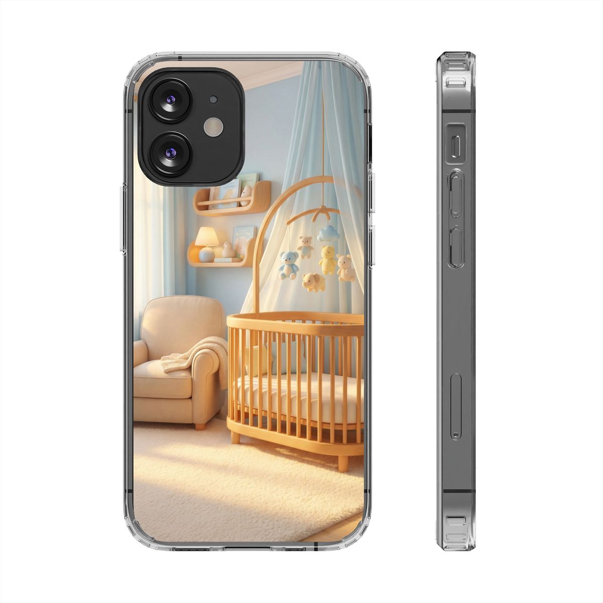 Clear Impact-Resistant Cases - Soft Blue Clear Phone Case...