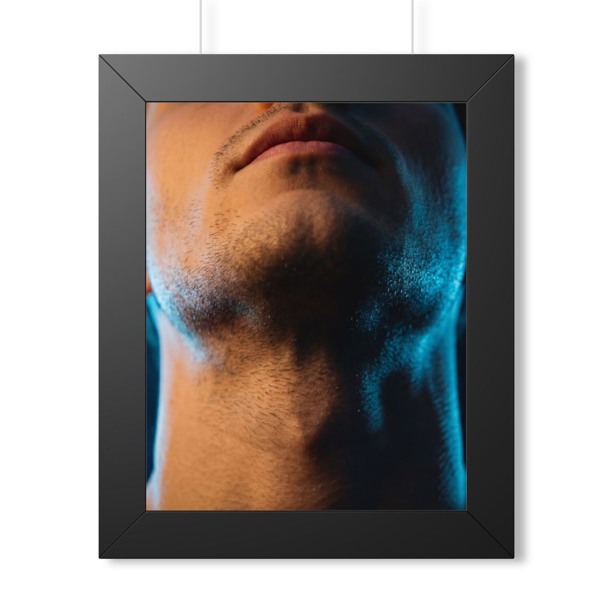 Framed Vertical Poster - Neon Horizon Portrait — Black... |...