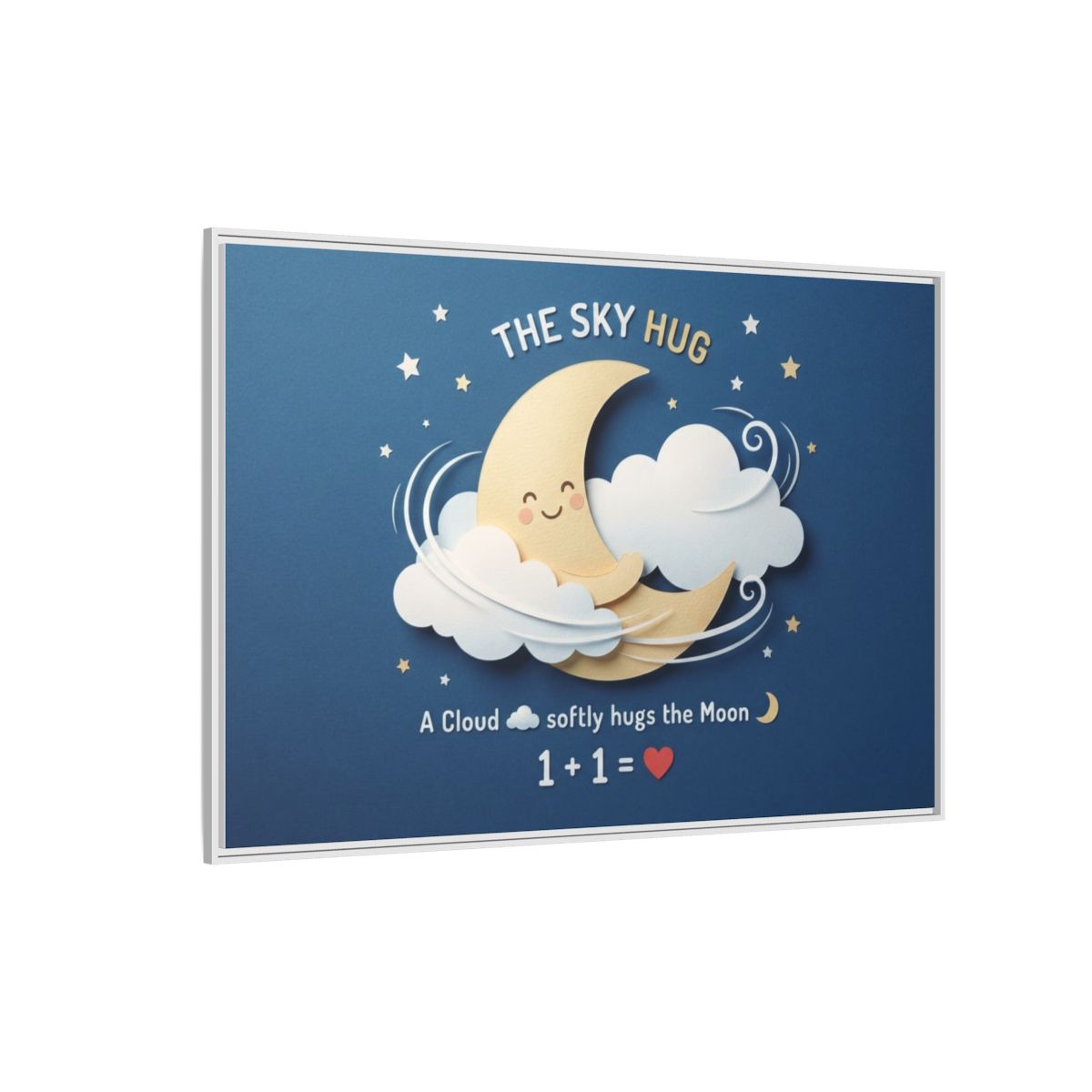 Matte Canvas Framed - The Sky Hug — White / 1.25" (10×8... |...