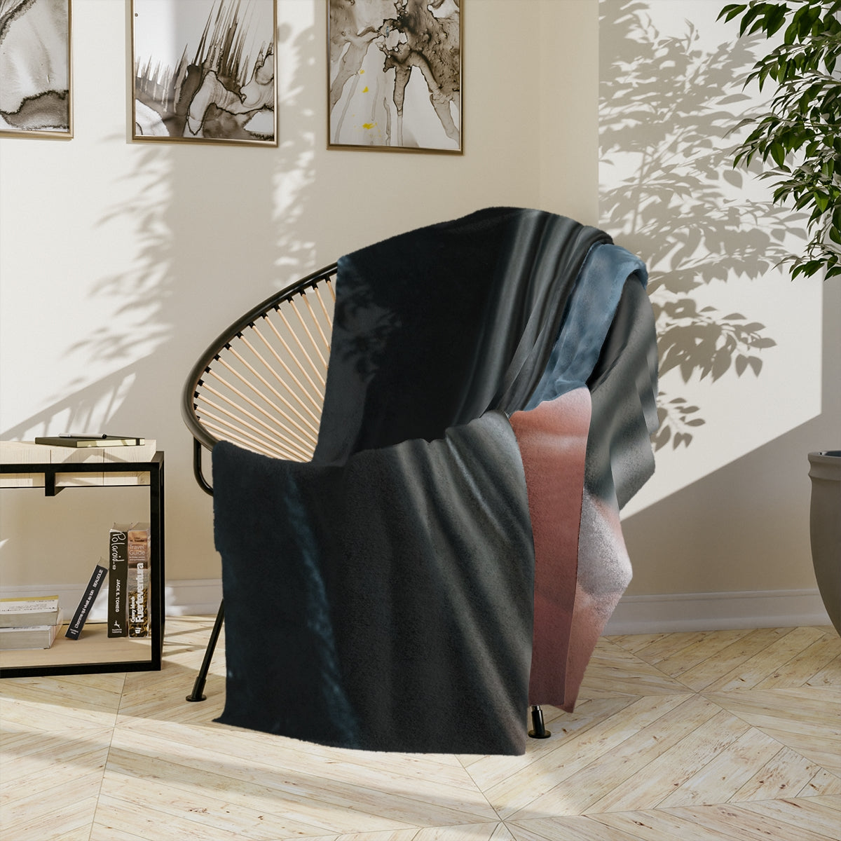 Velveteen Microfiber Blanket - Slate Orbit Throw | Echovira...