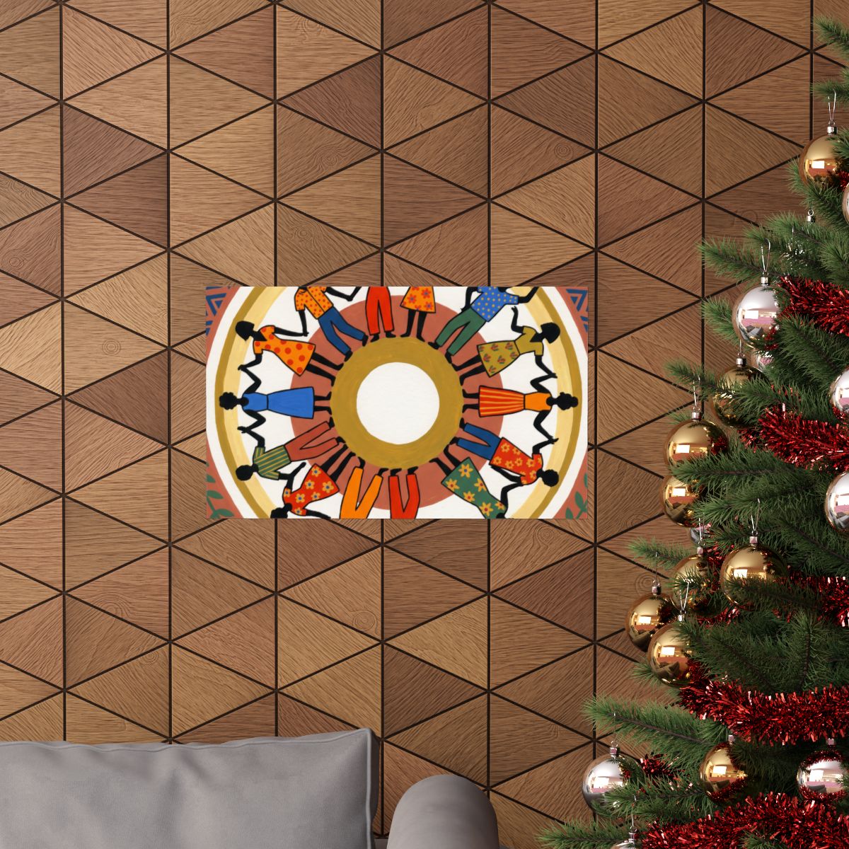 Matte Horizontal Poster - Unity Mandala Folk Art (10×8 &......