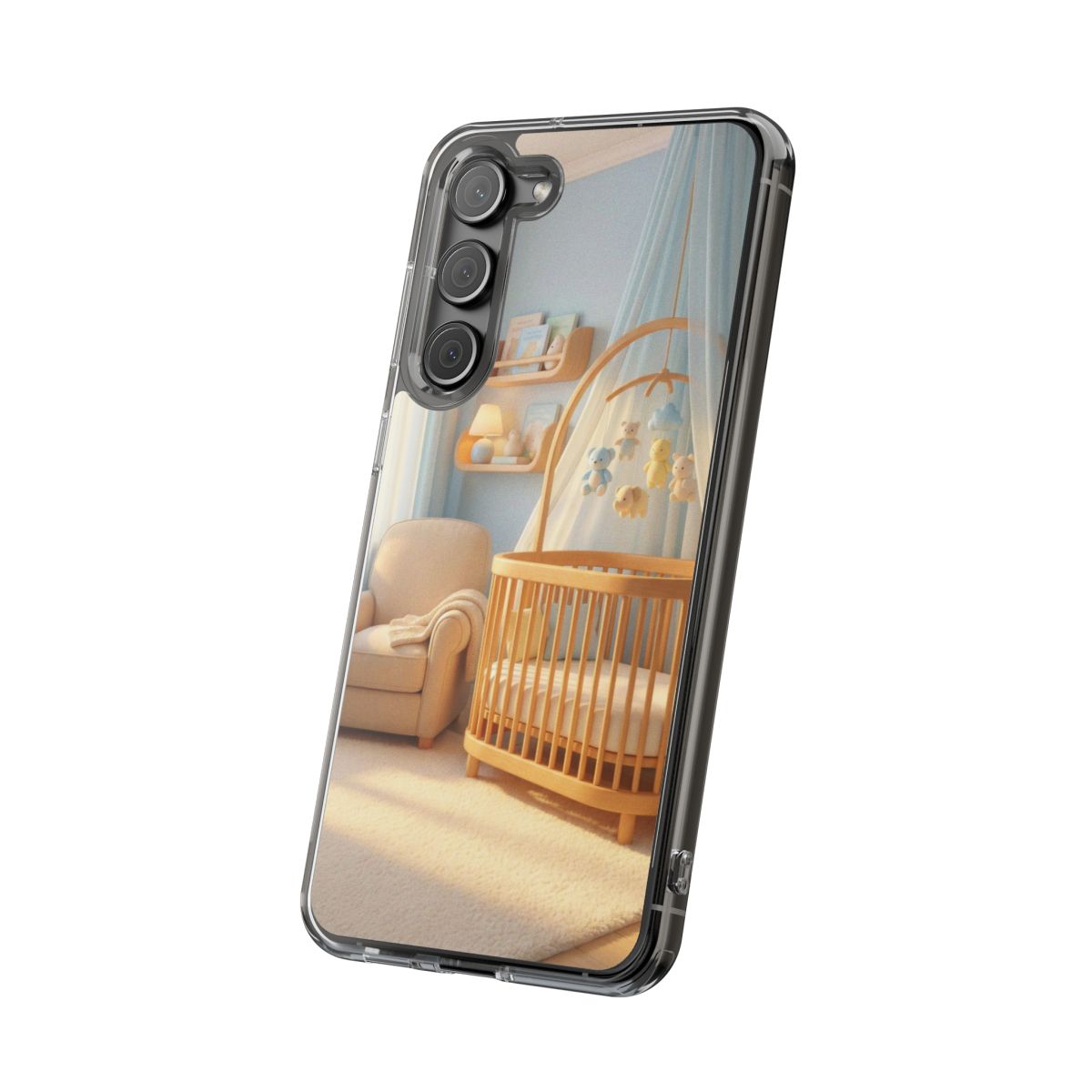 Clear Impact-Resistant Cases - Soft Blue Clear Phone Case...