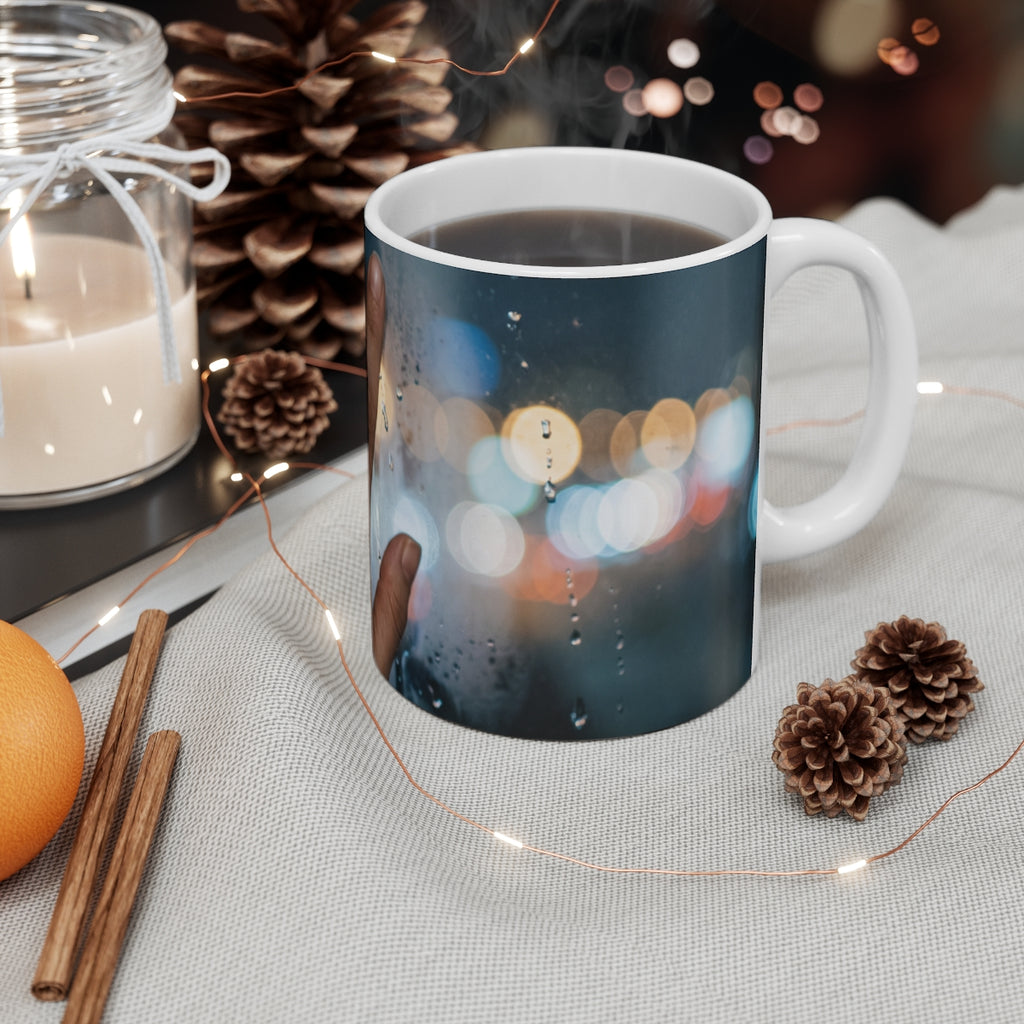 Rainy City Window 11oz White Coffee Mug