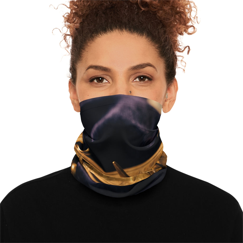 Women's Neck Gaiter with Vintage Brass Sundial