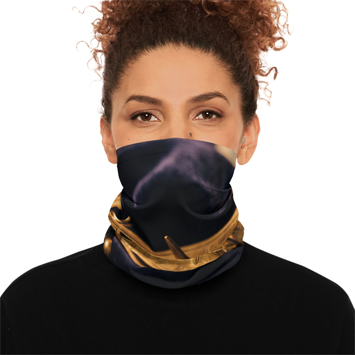 Women's Neck Gaiter with Vintage Brass Sundial