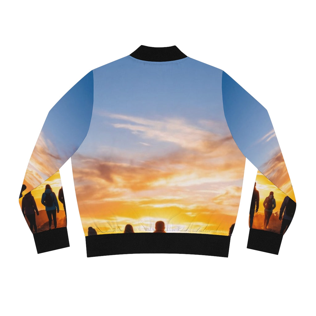 Women's Bomber Jacket - Sunset Trail | Echovira Gallery