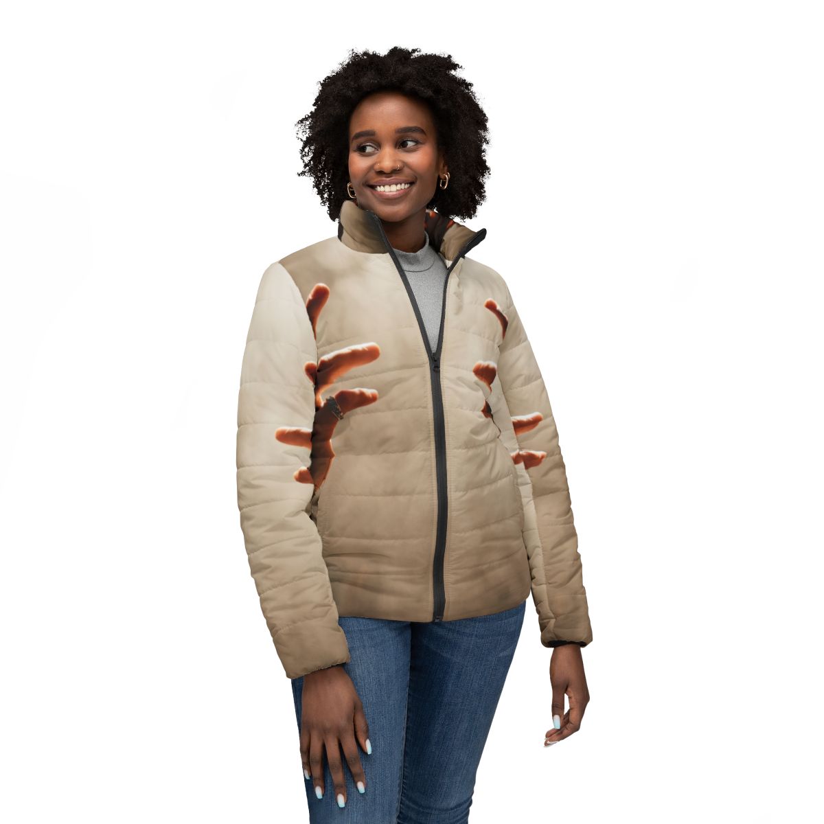 Women's Puffer Jacket - Mystic Spotlight | Echovira Gallery