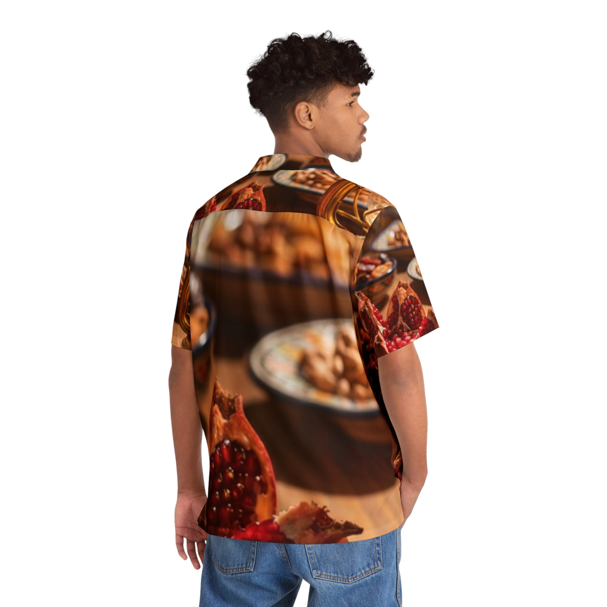 Men's Hawaiian Shirt - Amber Harvest Feast | Echovira...