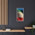 Framed Canvas Art - Distressed Flag — White / 1.25"