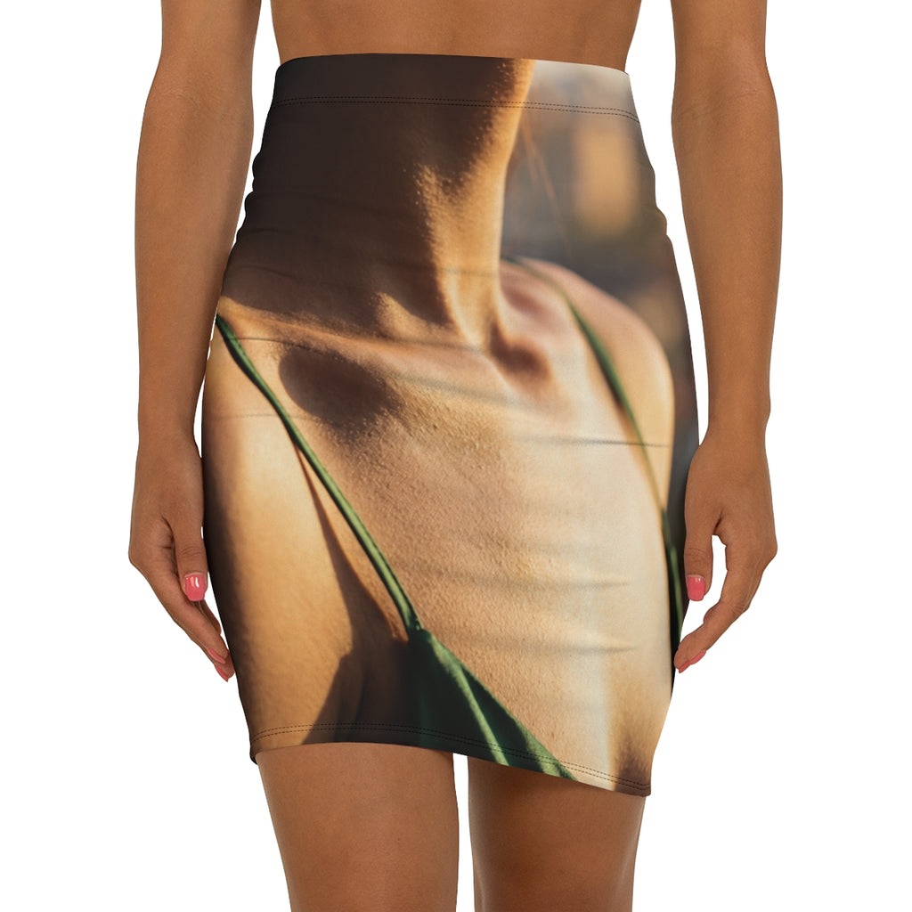 Women's Mid-Waist Pencil Skirt - Emerald Muse