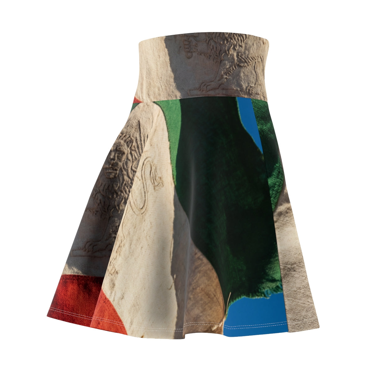 Women's Skater Skirt - Vintage Persian Lion and Sun Flag Art...