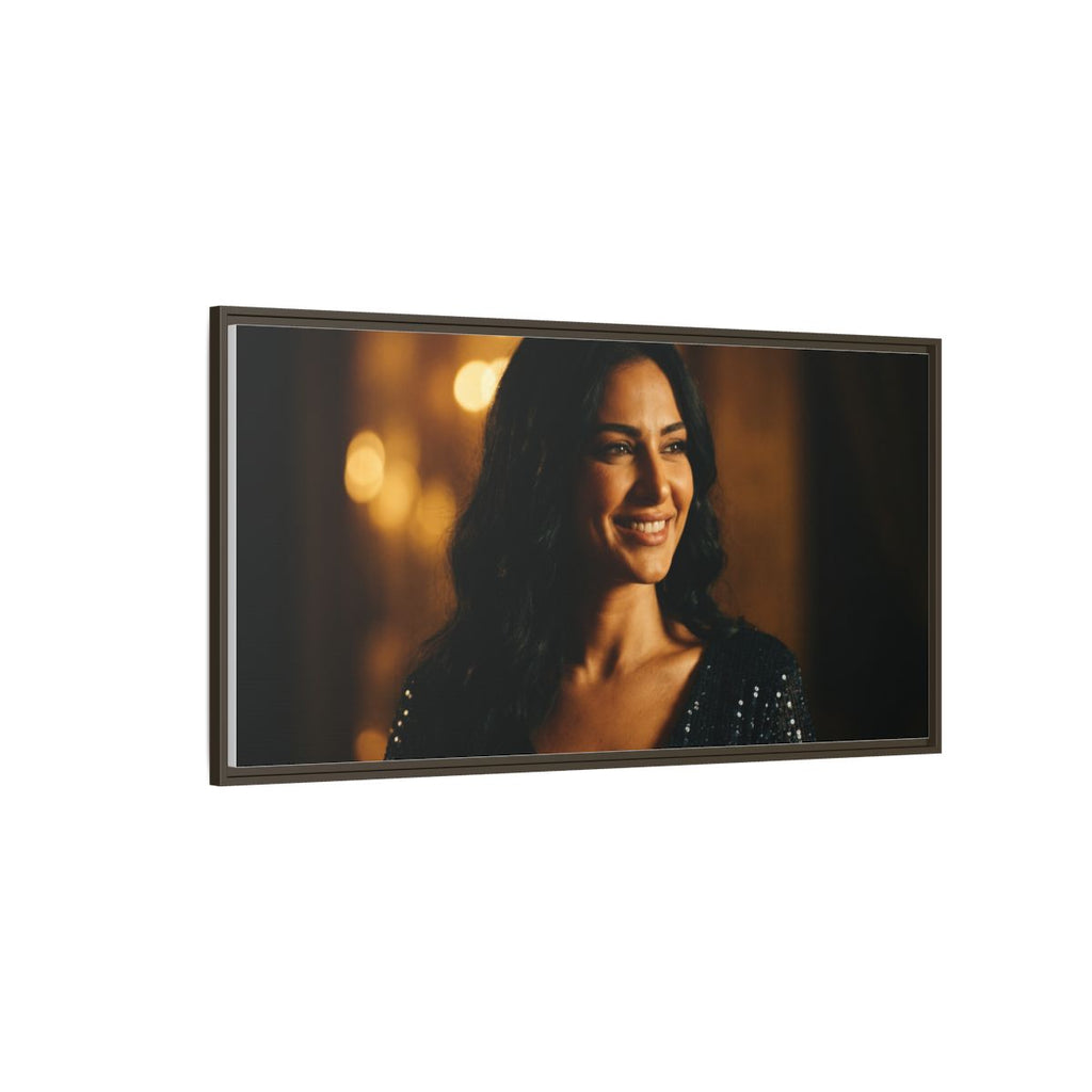 Framed Canvas Art - Golden Glamour — Espresso / 1.25"