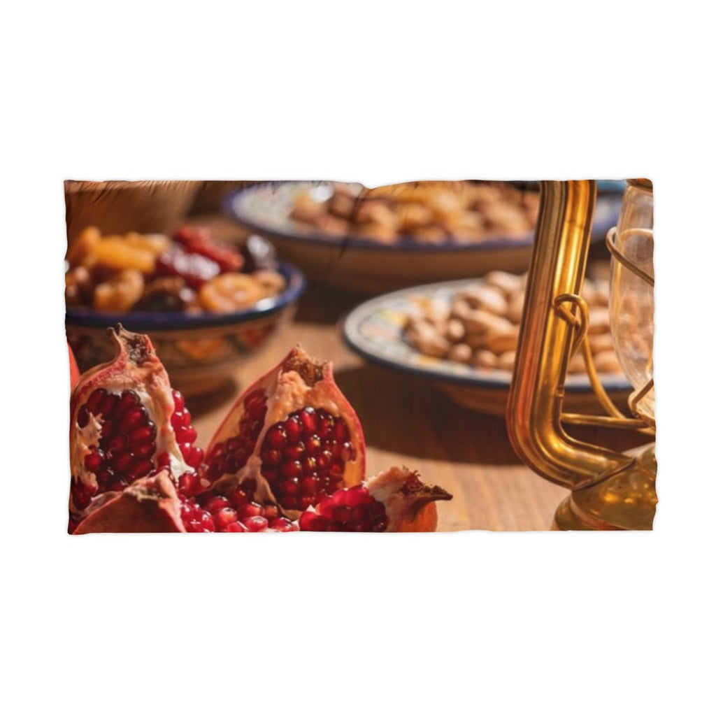 Microfiber Pillowcase - Amber Feast Glow | Echovira Gallery